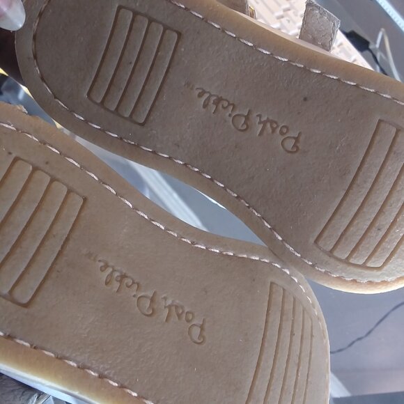 Posh Pickle Mary Jane Shoes Girl’s sz 8 White Leather Dress Shoes Sandals Buckle - Picture 8 of 10